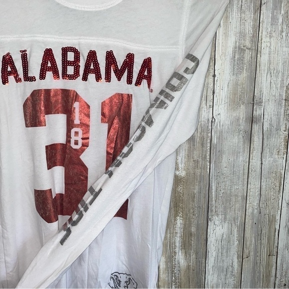 PINK Alabama White Long Sleeve Sequin Tee - Picture 6 of 8